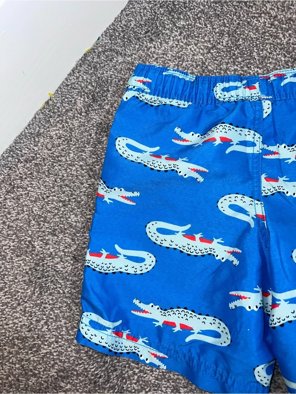 Hanna andersson Blue Alligator Print Swim Trunks size 5